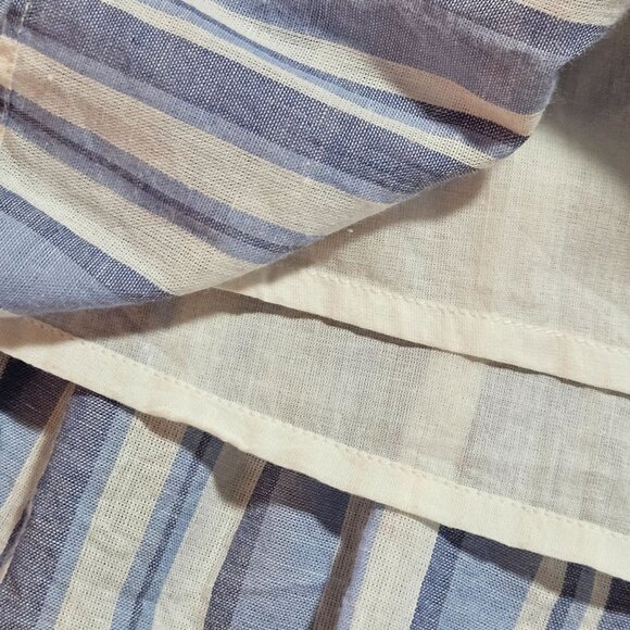 Trendy Easter Spring Veronica Beard Zee Blue White Striped Dress Tiered Ruffle S - Picture 8 of 16